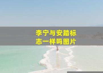 李宁与安踏标志一样吗图片