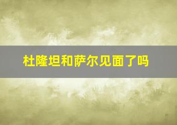 杜隆坦和萨尔见面了吗