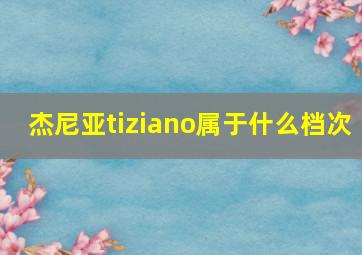 杰尼亚tiziano属于什么档次