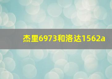 杰里6973和洛达1562a