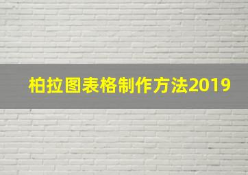 柏拉图表格制作方法2019