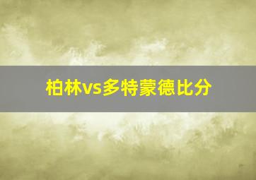 柏林vs多特蒙德比分