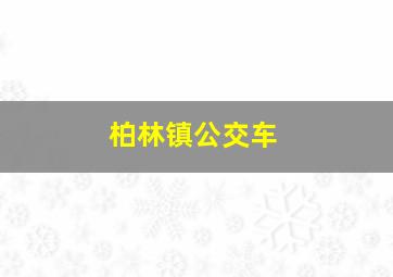 柏林镇公交车