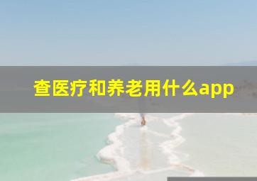 查医疗和养老用什么app