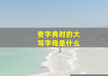 查字典时的大写字母是什么