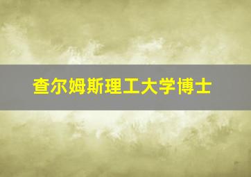 查尔姆斯理工大学博士