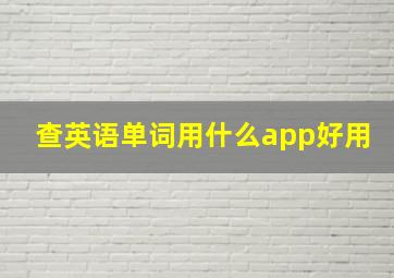 查英语单词用什么app好用