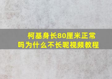 柯基身长80厘米正常吗为什么不长呢视频教程