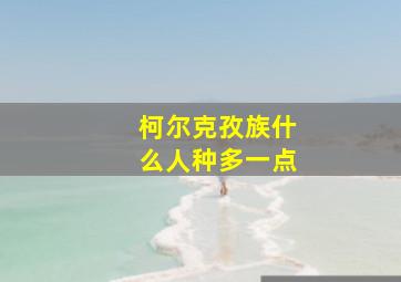 柯尔克孜族什么人种多一点