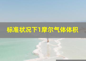 标准状况下1摩尔气体体积