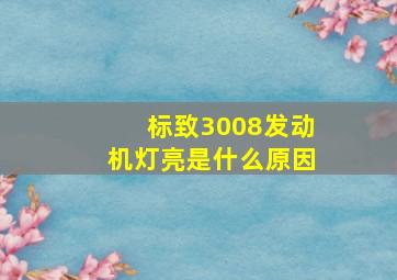 标致3008发动机灯亮是什么原因