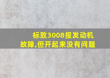 标致3008报发动机故障,但开起来没有问题