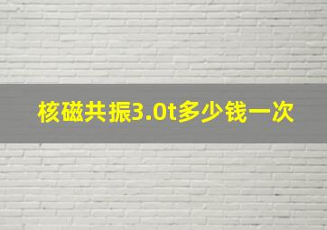 核磁共振3.0t多少钱一次