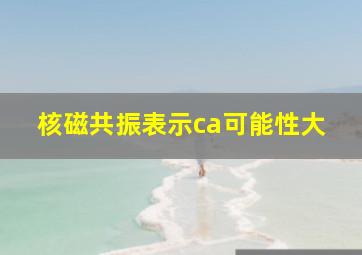 核磁共振表示ca可能性大