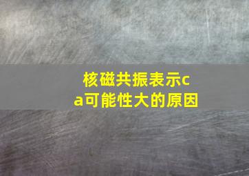 核磁共振表示ca可能性大的原因