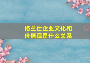 格兰仕企业文化和价值观是什么关系