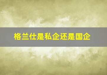 格兰仕是私企还是国企