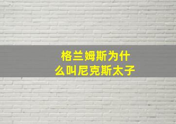 格兰姆斯为什么叫尼克斯太子