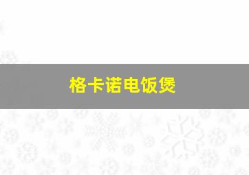 格卡诺电饭煲