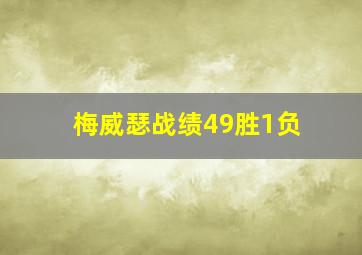 梅威瑟战绩49胜1负