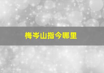 梅岑山指今哪里