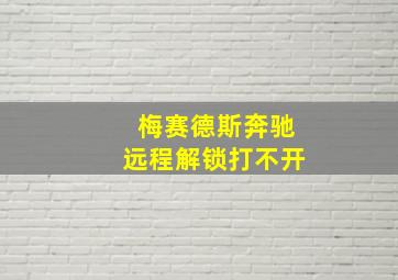 梅赛德斯奔驰远程解锁打不开