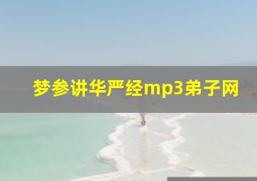 梦参讲华严经mp3弟子网