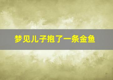 梦见儿子抱了一条金鱼