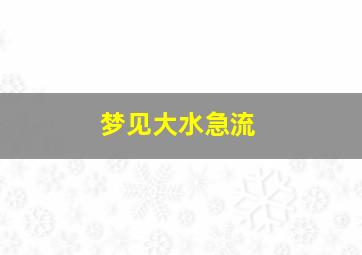 梦见大水急流