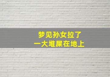 梦见孙女拉了一大堆屎在地上