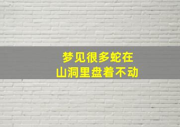 梦见很多蛇在山洞里盘着不动