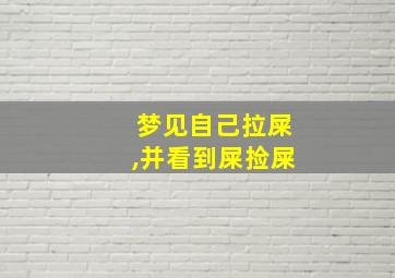 梦见自己拉屎,并看到屎捡屎