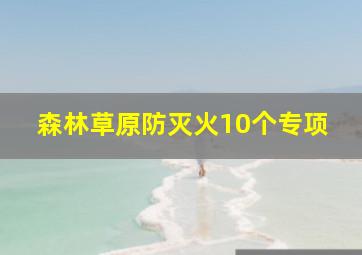 森林草原防灭火10个专项