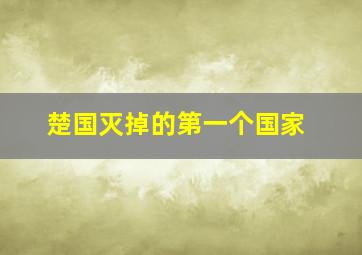 楚国灭掉的第一个国家