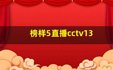 榜样5直播cctv13