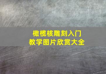 橄榄核雕刻入门教学图片欣赏大全