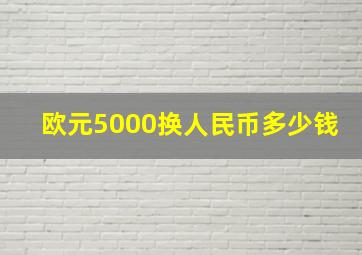 欧元5000换人民币多少钱