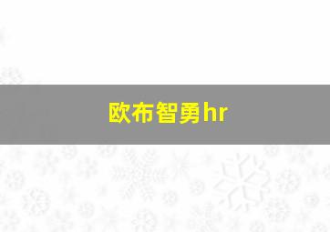 欧布智勇hr