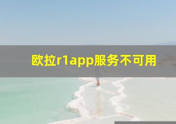 欧拉r1app服务不可用