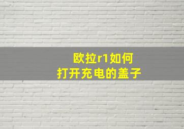 欧拉r1如何打开充电的盖子