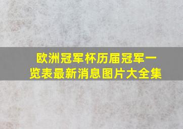 欧洲冠军杯历届冠军一览表最新消息图片大全集