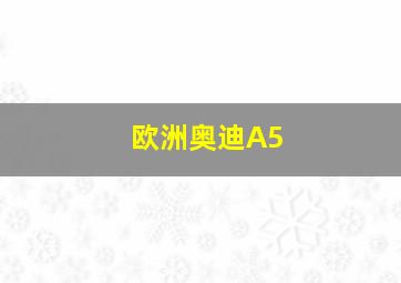 欧洲奥迪A5