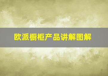 欧派橱柜产品讲解图解