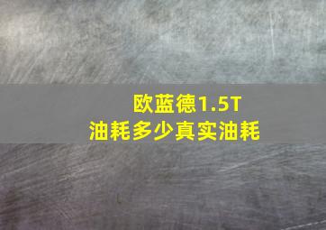 欧蓝德1.5T油耗多少真实油耗