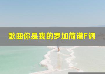 歌曲你是我的罗加简谱F调