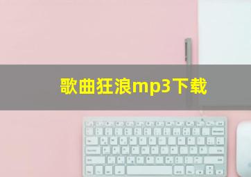 歌曲狂浪mp3下载