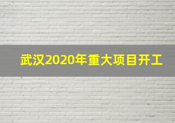 武汉2020年重大项目开工