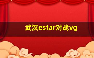 武汉estar对战vg