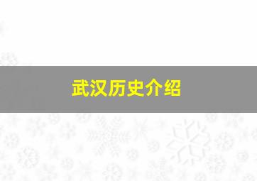 武汉历史介绍