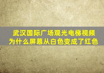 武汉国际广场观光电梯视频为什么屏幕从白色变成了红色